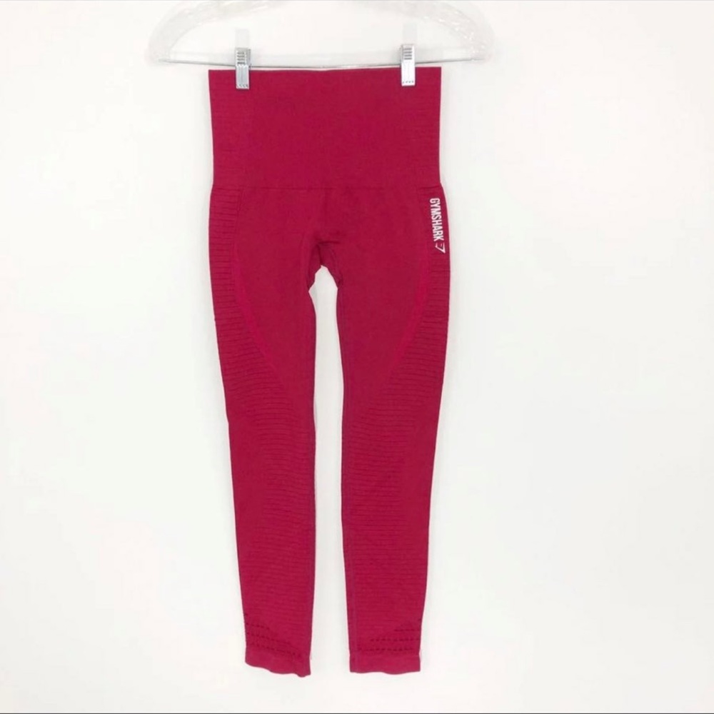 Gymshark High Waisted Seamless Legging in Beet Marl